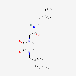 2-{4-[(4-methylphenyl)methyl]-2,3-dioxo-1,2,3,4-tetrahydropyrazin-1-yl}-N-(2-phenylethyl)acetamide