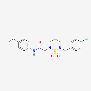 2-[6-(4-chlorobenzyl)-1,1-dioxido-1,2,6-thiadiazinan-2-yl]-N-(4-ethylphenyl)acetamide