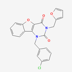 1-(3-chlorobenzyl)-3-(furan-2-ylmethyl)benzofuro[3,2-d]pyrimidine-2,4(1H,3H)-dione