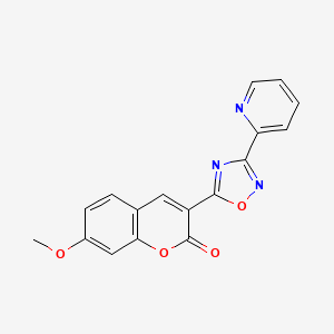 7-methoxy-3-[3-(pyridin-2-yl)-1,2,4-oxadiazol-5-yl]-2H-chromen-2-one