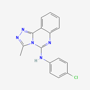 molecular formula C16H12ClN5 B11282477 N-(4-chlorophenyl)-3-methyl[1,2,4]triazolo[4,3-c]quinazolin-5-amine 