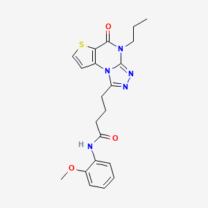 N-(2-methoxyphenyl)-4-(5-oxo-4-propyl-4,5-dihydrothieno[2,3-e][1,2,4]triazolo[4,3-a]pyrimidin-1-yl)butanamide