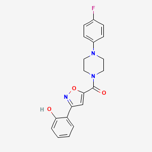 molecular formula C20H18FN3O3 B11282487 [4-(4-Fluorophenyl)piperazin-1-yl][3-(2-hydroxyphenyl)-1,2-oxazol-5-yl]methanone 