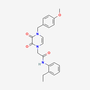 N-(2-ethylphenyl)-2-{4-[(4-methoxyphenyl)methyl]-2,3-dioxo-1,2,3,4-tetrahydropyrazin-1-yl}acetamide