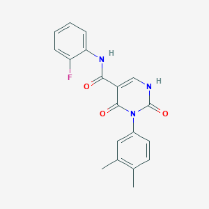 3-(3,4-dimethylphenyl)-N-(2-fluorophenyl)-2,4-dioxo-1,2,3,4-tetrahydropyrimidine-5-carboxamide