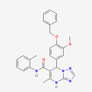 7-[4-(benzyloxy)-3-methoxyphenyl]-5-methyl-N-(2-methylphenyl)-4,7-dihydro[1,2,4]triazolo[1,5-a]pyrimidine-6-carboxamide