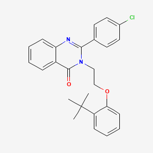 molecular formula C26H25ClN2O2 B11282616 3-[2-(2-tert-butylphenoxy)ethyl]-2-(4-chlorophenyl)quinazolin-4(3H)-one 