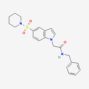 N-Benzyl-2-(5-(piperidin-1-ylsulfonyl)-1H-indol-1-yl)acetamide