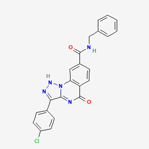 N-benzyl-3-(4-chlorophenyl)-5-oxo-4,5-dihydro-[1,2,3]triazolo[1,5-a]quinazoline-8-carboxamide