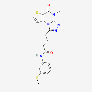 4-(4-methyl-5-oxo-4,5-dihydrothieno[2,3-e][1,2,4]triazolo[4,3-a]pyrimidin-1-yl)-N-[3-(methylsulfanyl)phenyl]butanamide