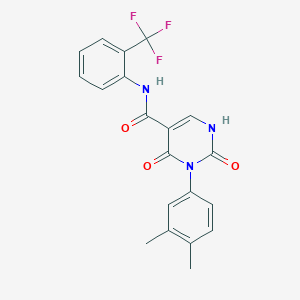 3-(3,4-dimethylphenyl)-2,4-dioxo-N-[2-(trifluoromethyl)phenyl]-1,2,3,4-tetrahydropyrimidine-5-carboxamide