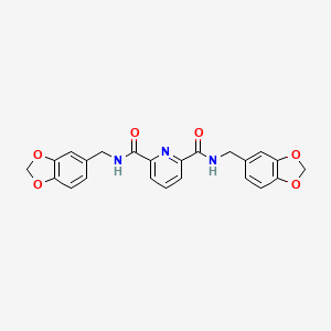 N,N'-bis(1,3-benzodioxol-5-ylmethyl)pyridine-2,6-dicarboxamide