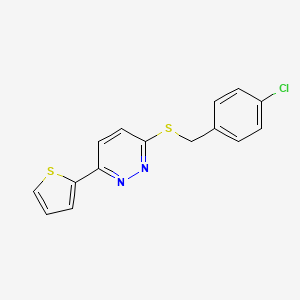 3-((4-Chlorobenzyl)thio)-6-(thiophen-2-yl)pyridazine