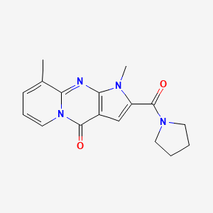 1,9-Dimethyl-2-(1-pyrrolidinylcarbonyl)pyrido[1,2-A]pyrrolo[2,3-D]pyrimidin-4(1H)-one