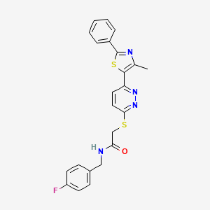 N-(4-fluorobenzyl)-2-((6-(4-methyl-2-phenylthiazol-5-yl)pyridazin-3-yl)thio)acetamide