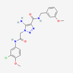 5-amino-1-{2-[(3-chloro-4-methoxyphenyl)amino]-2-oxoethyl}-N-(3-methoxybenzyl)-1H-1,2,3-triazole-4-carboxamide