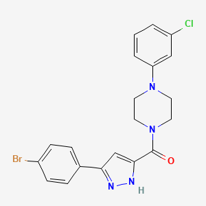 [5-(4-bromophenyl)-1H-pyrazol-3-yl][4-(3-chlorophenyl)piperazin-1-yl]methanone