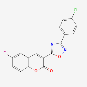 3-[3-(4-chlorophenyl)-1,2,4-oxadiazol-5-yl]-6-fluoro-2H-chromen-2-one