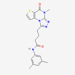 N-(3,5-dimethylphenyl)-4-(4-methyl-5-oxo-4,5-dihydrothieno[2,3-e][1,2,4]triazolo[4,3-a]pyrimidin-1-yl)butanamide