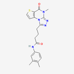 N-(3,4-dimethylphenyl)-4-(4-methyl-5-oxo-4,5-dihydrothieno[2,3-e][1,2,4]triazolo[4,3-a]pyrimidin-1-yl)butanamide