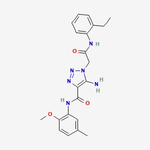 molecular formula C21H24N6O3 B11282841 5-amino-1-{2-[(2-ethylphenyl)amino]-2-oxoethyl}-N-(2-methoxy-5-methylphenyl)-1H-1,2,3-triazole-4-carboxamide 