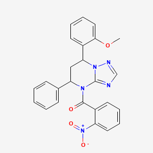 [7-(2-methoxyphenyl)-5-phenyl-6,7-dihydro[1,2,4]triazolo[1,5-a]pyrimidin-4(5H)-yl](2-nitrophenyl)methanone