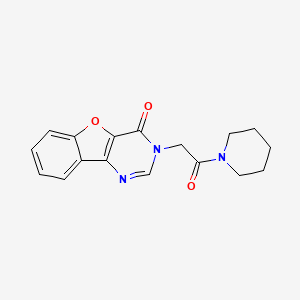 3-(2-oxo-2-(piperidin-1-yl)ethyl)benzofuro[3,2-d]pyrimidin-4(3H)-one