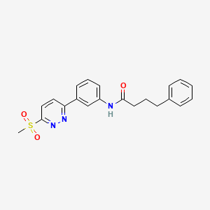 N-(3-(6-(methylsulfonyl)pyridazin-3-yl)phenyl)-4-phenylbutanamide