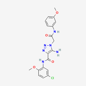 5-amino-N-(5-chloro-2-methoxy-phenyl)-1-[2-keto-2-(m-anisidino)ethyl]triazole-4-carboxamide