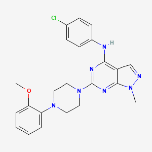 N-(4-chlorophenyl)-6-[4-(2-methoxyphenyl)piperazin-1-yl]-1-methyl-1H-pyrazolo[3,4-d]pyrimidin-4-amine