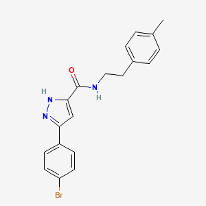 3-(4-bromophenyl)-N-[2-(4-methylphenyl)ethyl]-1H-pyrazole-5-carboxamide