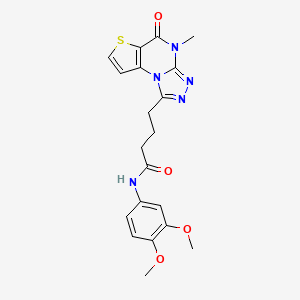 N-(3,4-dimethoxyphenyl)-4-(4-methyl-5-oxo-4,5-dihydrothieno[2,3-e][1,2,4]triazolo[4,3-a]pyrimidin-1-yl)butanamide