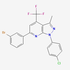 molecular formula C20H12BrClF3N3 B11283005 6-(3-bromophenyl)-1-(4-chlorophenyl)-3-methyl-4-(trifluoromethyl)-1H-pyrazolo[3,4-b]pyridine 