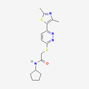 N-cyclopentyl-2-((6-(2,4-dimethylthiazol-5-yl)pyridazin-3-yl)thio)acetamide