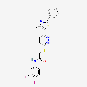 N-(3,4-difluorophenyl)-2-((6-(4-methyl-2-phenylthiazol-5-yl)pyridazin-3-yl)thio)acetamide