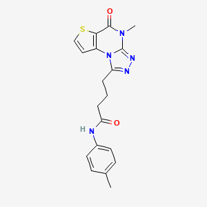 4-(4-methyl-5-oxo-4,5-dihydrothieno[2,3-e][1,2,4]triazolo[4,3-a]pyrimidin-1-yl)-N-(4-methylphenyl)butanamide