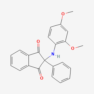 molecular formula C23H19NO4 B11283055 2-[(2,4-dimethoxyphenyl)amino]-2-phenyl-1H-indene-1,3(2H)-dione 