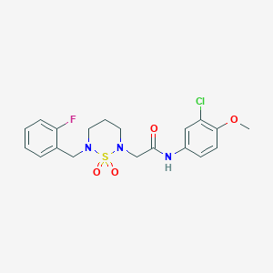 N-(3-chloro-4-methoxyphenyl)-2-[6-(2-fluorobenzyl)-1,1-dioxido-1,2,6-thiadiazinan-2-yl]acetamide