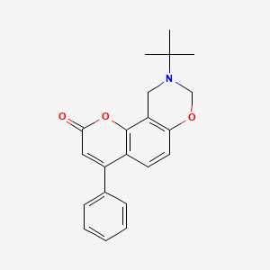 9-tert-butyl-4-phenyl-9,10-dihydro-2H,8H-chromeno[8,7-e][1,3]oxazin-2-one