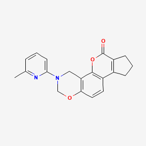 3-(6-Methyl-2-pyridyl)-3,4,8,9-tetrahydro-2H-cyclopenta[3,4]chromeno[8,7-E][1,3]oxazin-6(7H)-one