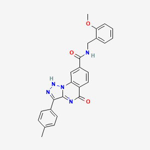 molecular formula C25H21N5O3 B11283199 N-(2-methoxybenzyl)-5-oxo-3-(p-tolyl)-4,5-dihydro-[1,2,3]triazolo[1,5-a]quinazoline-8-carboxamide 