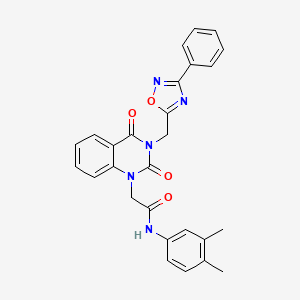 N-(3,4-dimethylphenyl)-2-(2,4-dioxo-3-((3-phenyl-1,2,4-oxadiazol-5-yl)methyl)-3,4-dihydroquinazolin-1(2H)-yl)acetamide