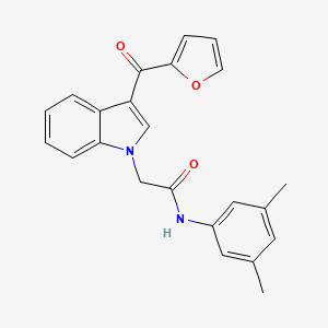 molecular formula C23H20N2O3 B11283203 N-(3,5-dimethylphenyl)-2-[3-(furan-2-ylcarbonyl)-1H-indol-1-yl]acetamide 