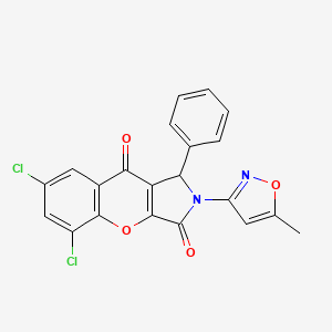 5,7-Dichloro-2-(5-methyl-1,2-oxazol-3-yl)-1-phenyl-1,2-dihydrochromeno[2,3-c]pyrrole-3,9-dione