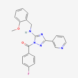 (4-fluorophenyl){5-[(2-methoxybenzyl)amino]-3-(pyridin-3-yl)-1H-1,2,4-triazol-1-yl}methanone