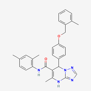 N-(2,4-dimethylphenyl)-5-methyl-7-{4-[(2-methylbenzyl)oxy]phenyl}-4,7-dihydro[1,2,4]triazolo[1,5-a]pyrimidine-6-carboxamide