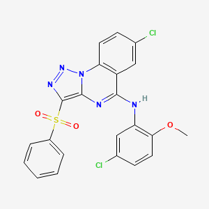 7-chloro-N-(5-chloro-2-methoxyphenyl)-3-(phenylsulfonyl)[1,2,3]triazolo[1,5-a]quinazolin-5-amine