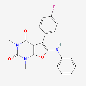 molecular formula C20H16FN3O3 B11283344 5-(4-fluorophenyl)-1,3-dimethyl-6-(phenylamino)furo[2,3-d]pyrimidine-2,4(1H,3H)-dione 