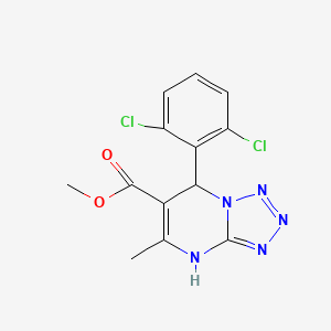 molecular formula C13H11Cl2N5O2 B11283368 Methyl 7-(2,6-dichlorophenyl)-5-methyl-4,7-dihydrotetrazolo[1,5-a]pyrimidine-6-carboxylate 