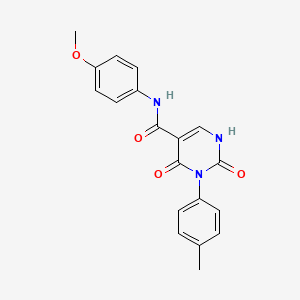 molecular formula C19H17N3O4 B11283377 N-(4-methoxyphenyl)-3-(4-methylphenyl)-2,4-dioxo-1,2,3,4-tetrahydropyrimidine-5-carboxamide 